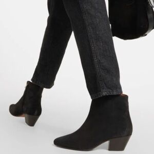 ISABEL MARANT Dacken Black Suede Ankle Booties/Boots size 36 (fits US 5.5 or 6)
